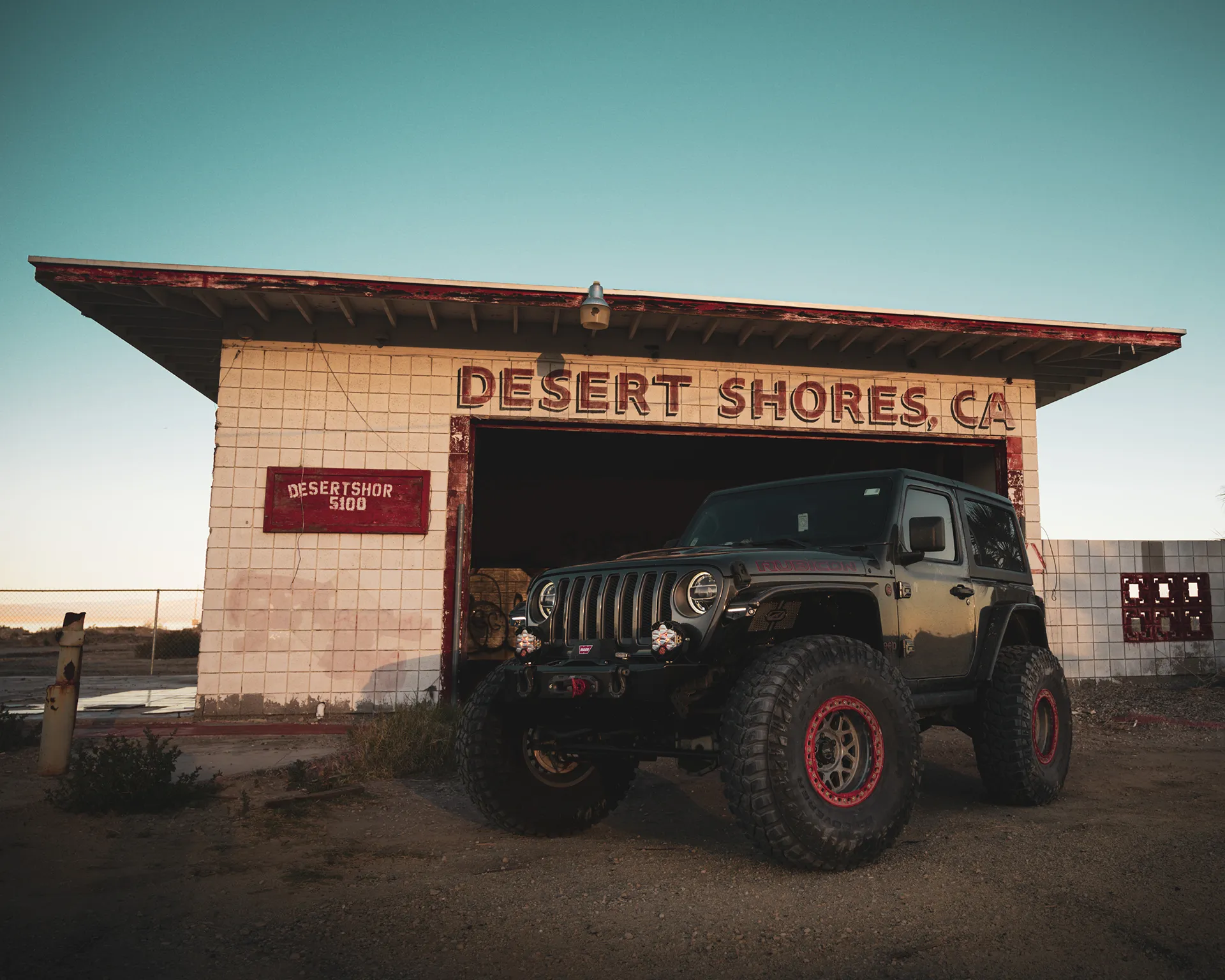 Offroad and outdoor photograph — Jeep in the field