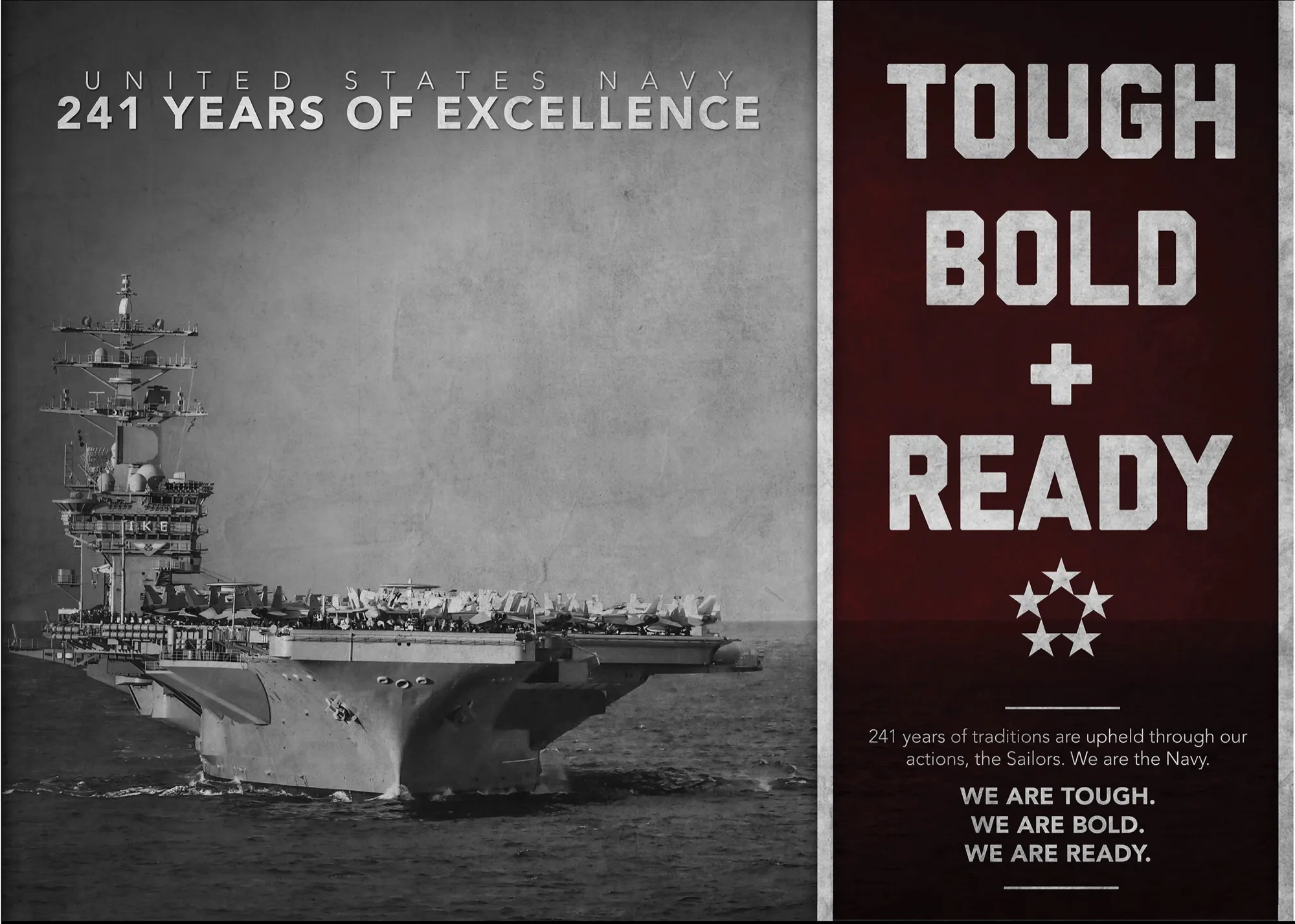 Tough, Bold & Ready series — Pentagon display print